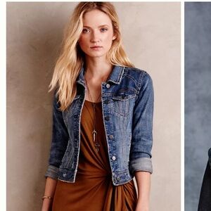 Pilcro Anthropologie and the Letterpress Indigo Jean Jacket